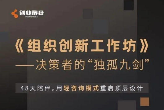 ​创业酵母《组织创新工作坊》“独孤九剑”企业决策者修炼之路