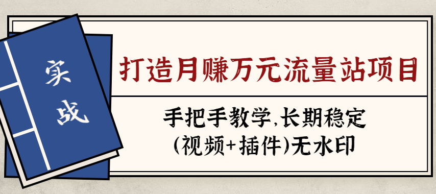 张子豪流量站实战项目：手把手教学，长期稳定流量