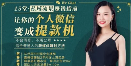 15堂私域流量赚钱指南:让你的个人微信变成提款机,普通人新媒体赚钱方法 15堂私域流量赚钱指南:让你的个人微信变成提款机,普通人新媒体赚钱方法