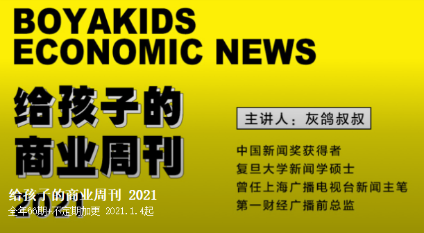 灰鸽叔叔给孩子的商业周刊2021每周一期财经新闻带孩子深度解读!