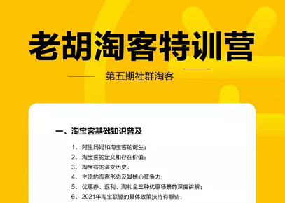 老胡淘客特训营第3期4期5期（价值4999元）
