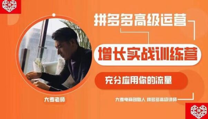 大麦课堂拼多多高级运营vip课程，增长实战训练营！