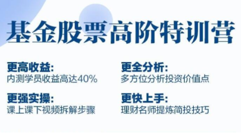 2021理财初级到高阶，基金股票特训营