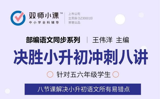 部编语文同步系列：王伟洋决胜小升初冲刺八讲，适合五六年级