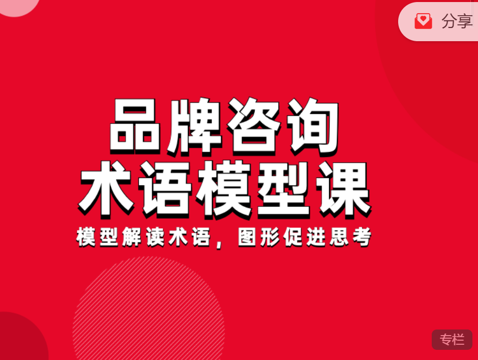 品牌咨询术语模型课：100+术语模型化解读图形促进思考