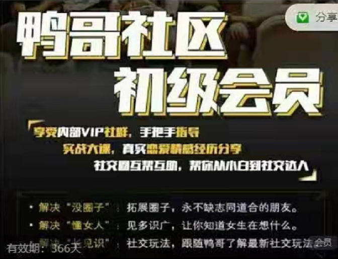 《鸭哥社区初级会员》内部VIP社群手把手指导