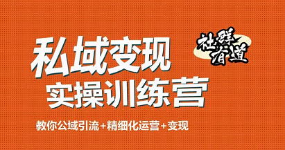 私域变现实操训练营第1期课程，价值599元