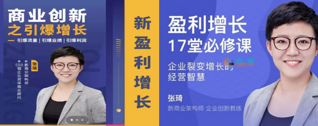 张琦3天直播课商业创新引爆利润增长课程+张琦盈利增长17堂必修课