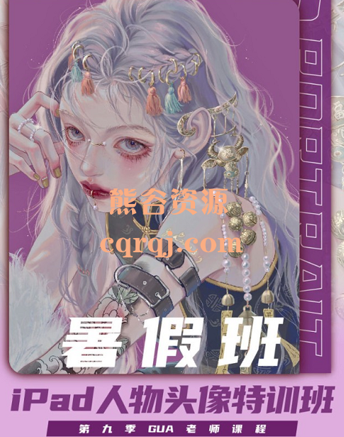 插画喵定向风格iPad人物头像特训班(第九季)，价值2280元