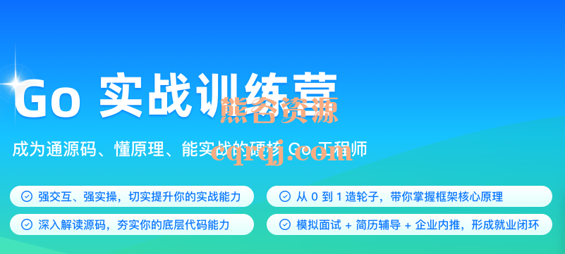 极客时间Go实战训练营课程，成为硬核Go工程师