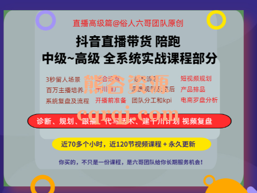 博度商学院：抖音直播带货陪跑项目线上课程，价值28999元