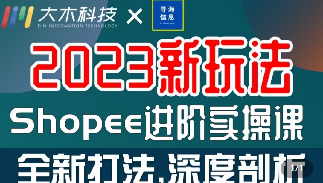 2023大木Helen新玩法，大木Shopee进阶实操课程