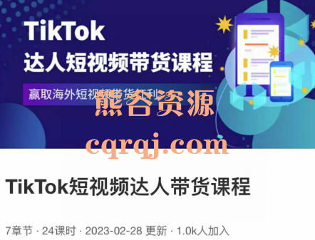 《TikTok短视频达人带货课程》赢取海外短视频带货红利