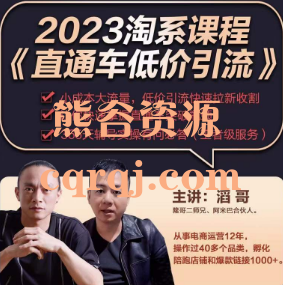 滔哥2023直通车低价引流玩法课程，快速掌握直通车突破瓶颈！