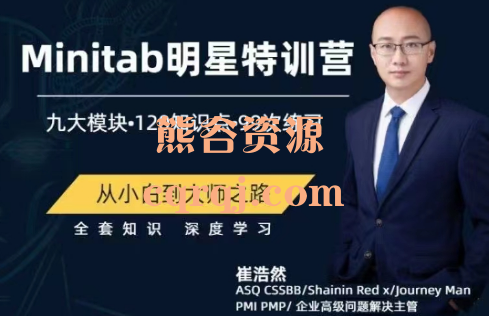 崔浩然Minitab从小白到大师应用实战证书班，Minitab明星特训营