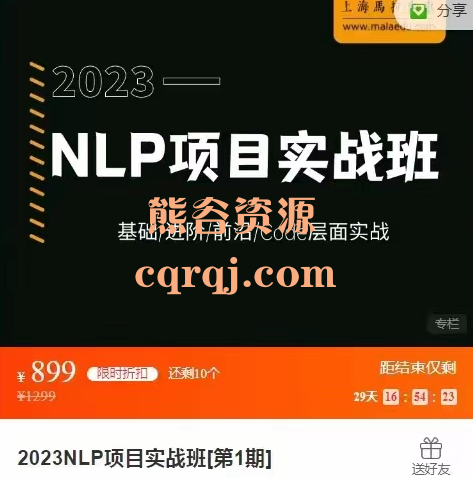 2023NLP项目实战班，基础/进阶/前沿/Code层面实战