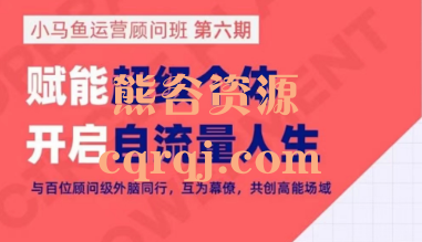 小马鱼运营顾问班第6期课程，赋能超级个体开启自流量人生