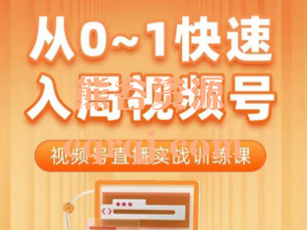 陈厂长从0-1快速入局视频号课程，视频号直播实战训练课