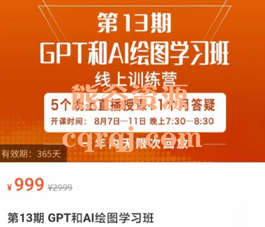 南掌柜GPT和AI绘图学习班第13期，路非5个晚上直播授课