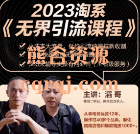 ​茂隆滔哥2023淘系无界引流课程，小成本大流量