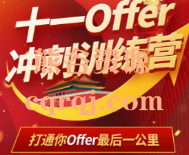 十一offer冲刺训练营，打通你Offer最后一公里