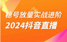 阿政老师稳号放量实战进阶课，2024抖音直播最新玩法