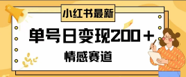 小红书情感赛道最新玩法，小红书最新情感赛道