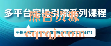 多平台实操引流系列课程，另类营销思路