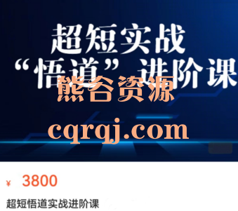 超短悟道实战进阶课，价值3800