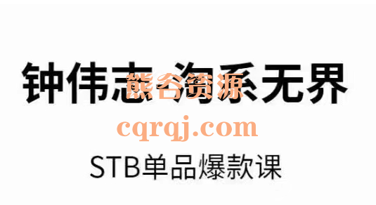 钟伟志：淘系无界STB单品爆款课