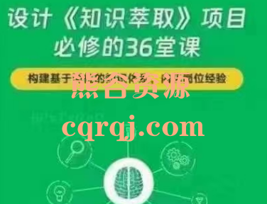 南哥设计《知识萃取》项目必修的36堂课，内化岗位经验必修课