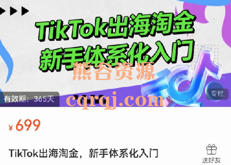 大彬：TikTok出海淘金，新手体系化入门课程