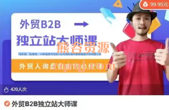 外贸B2B独立站大师课，打造询盘机器