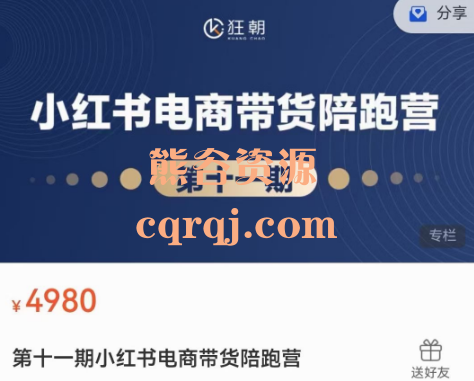 ​盗坤：第十一期小红书电商带货陪跑营，​盗坤小红书带货