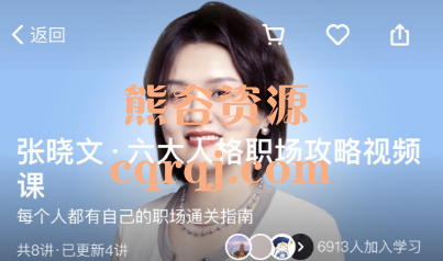 ​张晓文六大大格职场攻略视频课