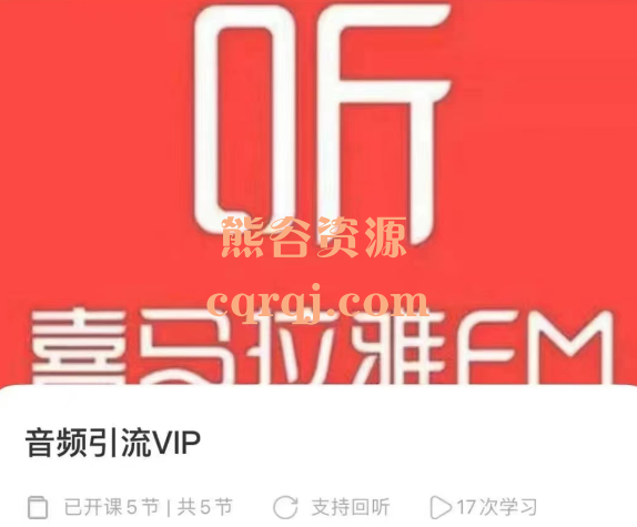 ​贵师兄音频引流VIP课程