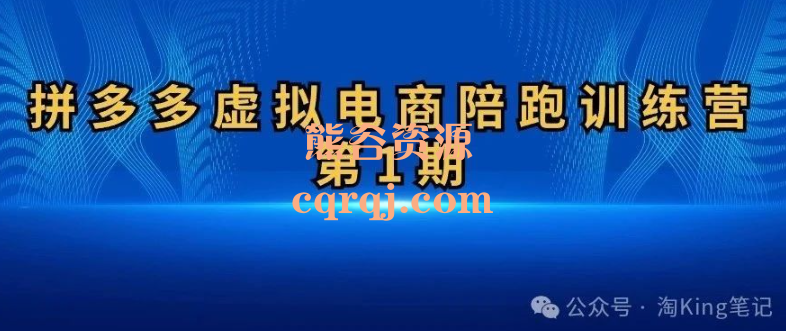 淘K拼多多虚拟电商陪跑营课程