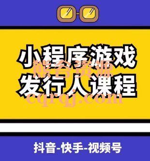 抖音 快手 视频号小程序游戏发行人课程 抖音 快手 视频号小程序游戏发行人课程