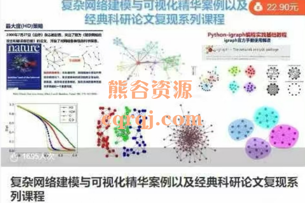 ​复杂网络建模与可视化精华案例以及经典科研论文复现系列课程