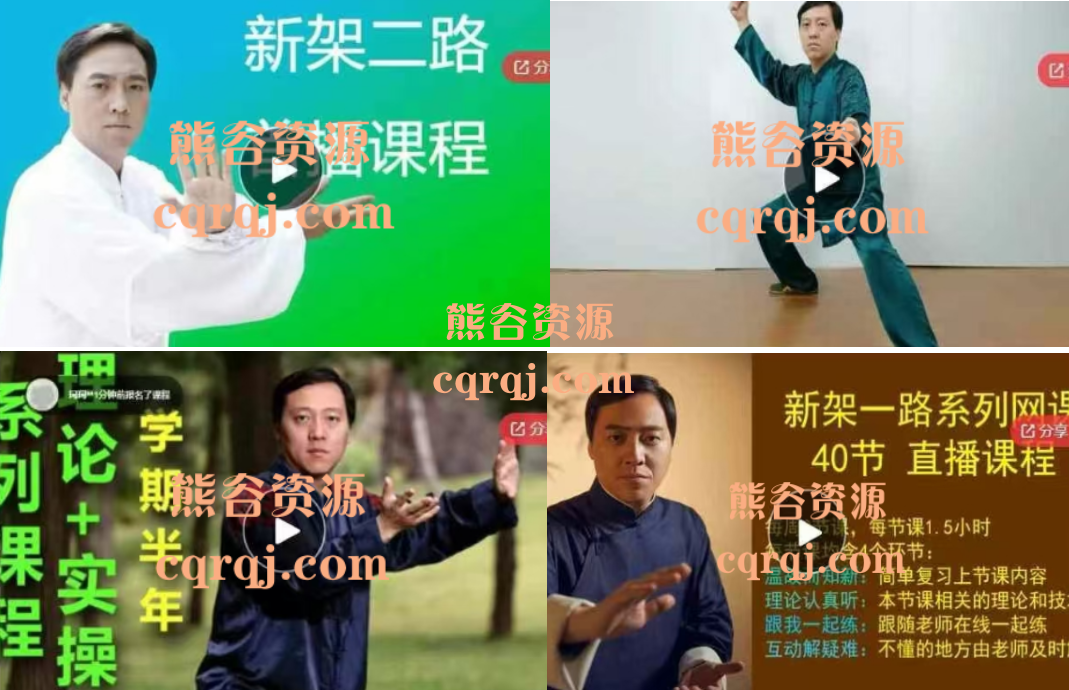 陈斌老师太极拳新架二路架一路捏架顺架班理论+实操新架一路视频课程