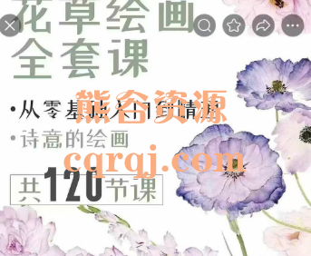 花草绘画全套课共120节新田老师的没骨画法网络课