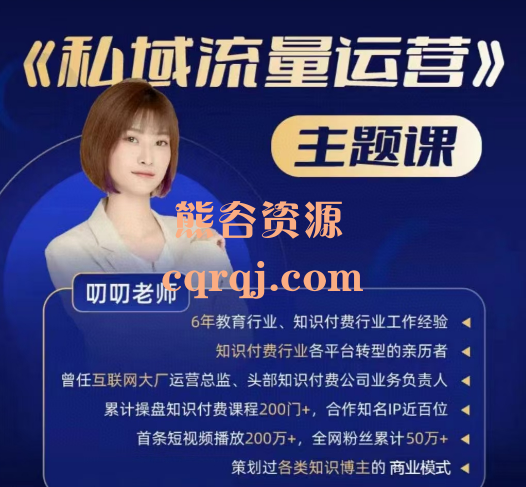 ​叨叨私域流量运营实操课