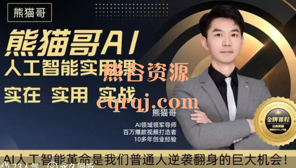 熊猫哥AI人工智能实用课,实在、实用、实战 熊猫哥AI人工智能实用课,实在、实用、实战