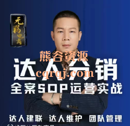 无羁电商达人分销全案SOP流程运营实战课程