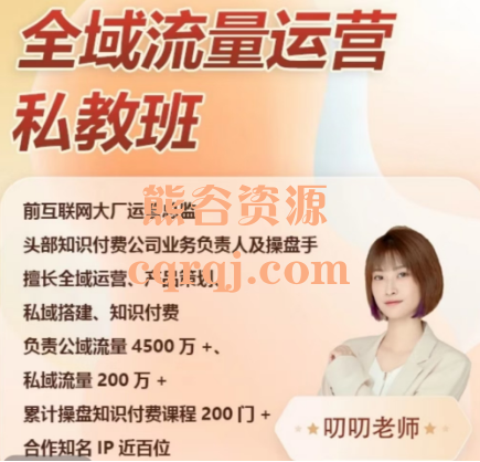 叨叨全域流量运营操盘课