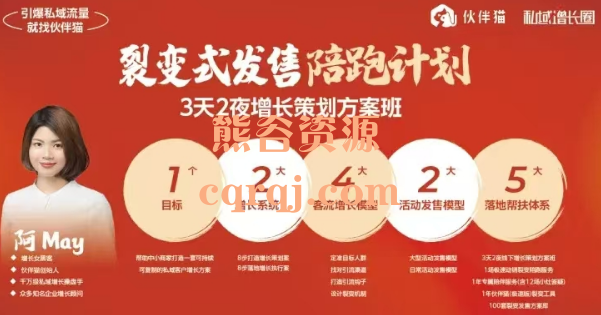 伙伴猫裂变式发售线下大课2025年2月线下课