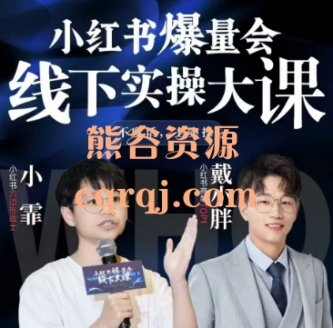 《戴小胖小红书爆量会3月22-24号线下实操大课》