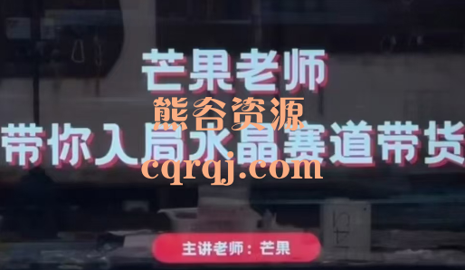 芒果老师带你入局水晶赛道带货14集视频课